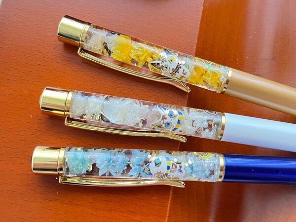 415 ハーバリウムボールペン 3本セット ハンドメイド