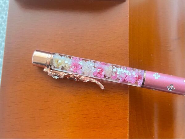 406 ハーバリウムボールペン ハンドメイド 可愛いお花クリップ