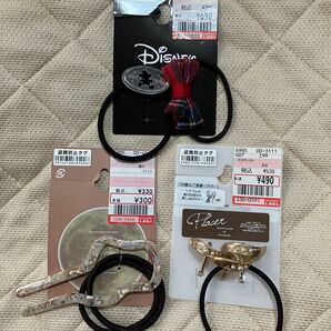 髪ゴム ヘアゴム ディズニー しまむら 新品 ミッキーマウス 3種セット ヘアアクセサリー