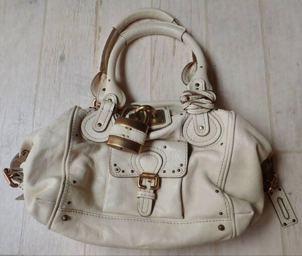 ☆Chloe クロエ Paddington パディントン ハンドバッグ オフホワイト レザー☆