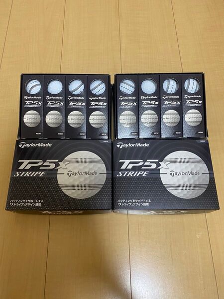 テーラーメイド-TP5x Stripe N9507701 4ダースセット ゴルフボール TaylorMade 2024年モデル