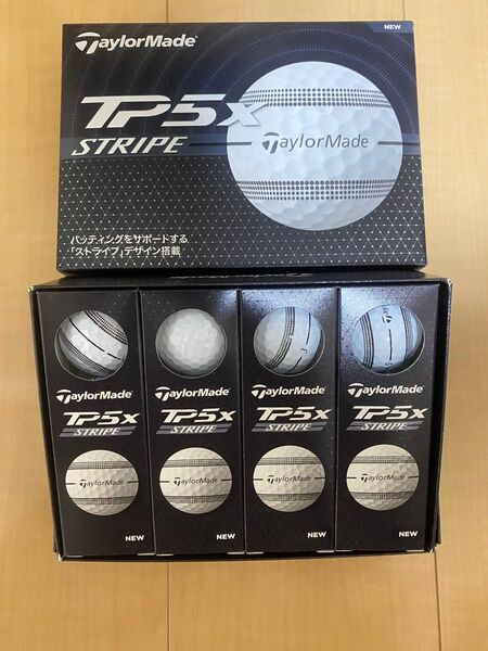 テーラーメイド-TP5x Stripe N9507701 2ダースセット ゴルフボール TaylorMade 2024年モデル