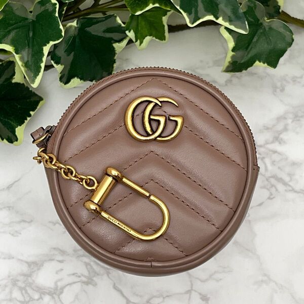 グッチ GGマーモント コインパース コインケース ベージュ GUCCI