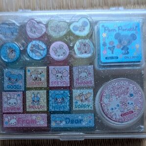 ジュエルペット スタンプセット ラメ入り ケース付き