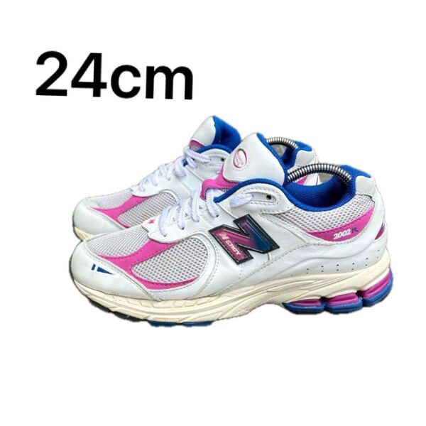 New Balance 2002R スニーカー ホワイト 白 24cm 2002 ニューバランス レディース レザー メッシュ