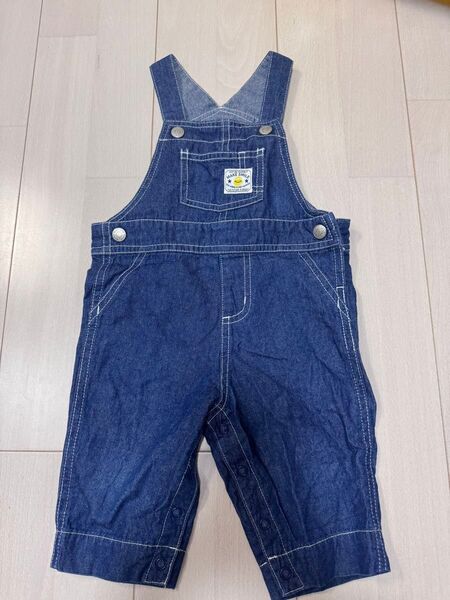 BEBE ベベ ベビー デニムオーバーオール ロンパース サロペット 70-80cm