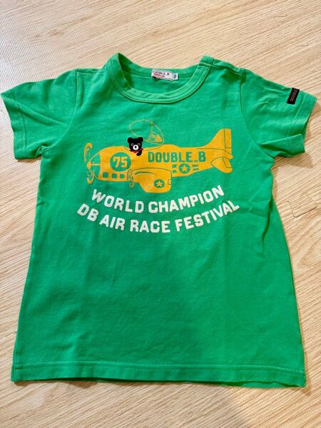 ミキハウス ダブルビー 半袖Tシャツ グリーン 100 ⑦