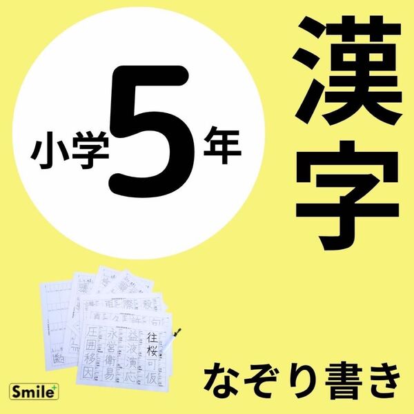 小5 5年生 漢字練習シート 毎日の漢字練習に 繰り返しなぞって消せるシート、マーカーセット 夏休み 課題 反復学習