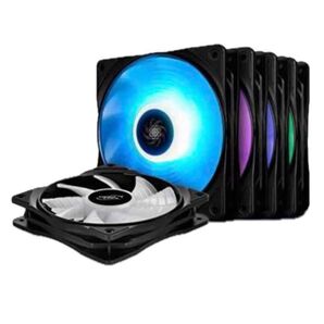 deepcool RF120M 4pin PWM制御 RGB LED 5個 ケースファン 分岐ケーブル(FANハブ2個)付き