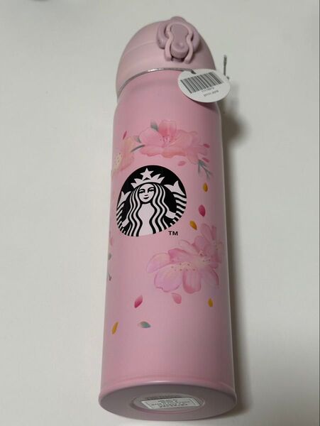 スターバックス 魔法瓶 水筒 500ml ロック付き STARBUCKS ボトル スタバ 新品 桜色