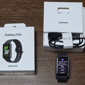 【動作確認のみの美品】 Galaxy Fit3 スマートウォッチ SM-R390NZAAXJP ダークグレー