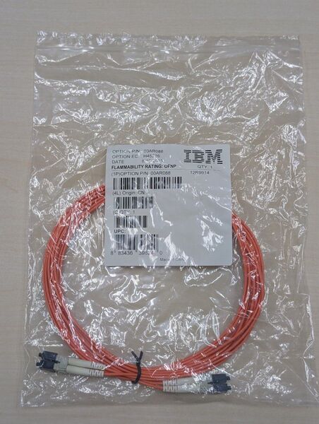 【新品未使用】IBM ファイバチャネル 5m LC-LC 12R9914
