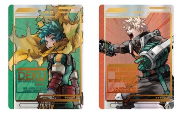 ヒロアカ原画展 グッズ付 特典 コレクションカード 緑谷 爆豪