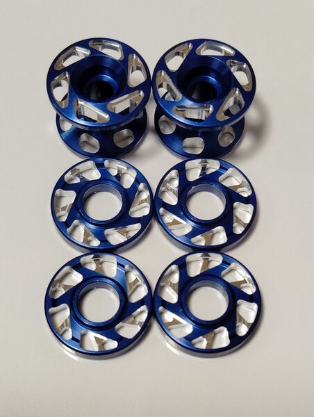 加工ローラー 13mm 13-12 2段 ダークブルー 濃青 マシニング CNC加工 15437 15398 ミニ四駆 SP