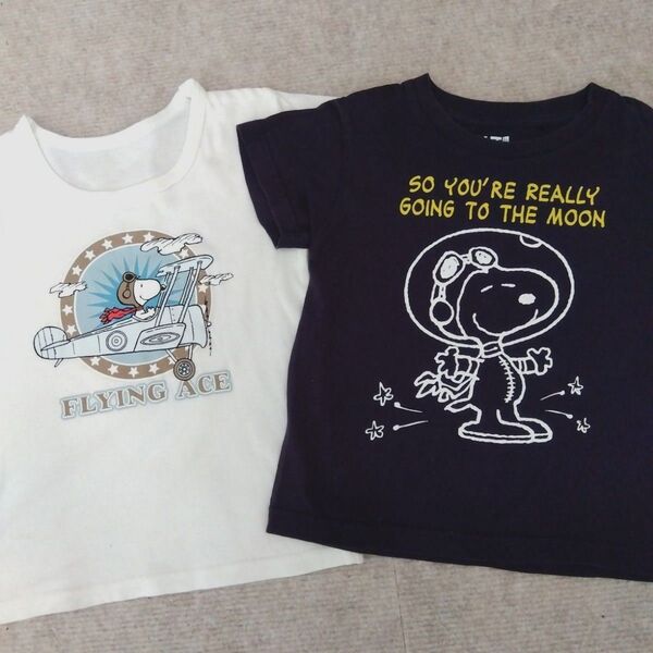 スヌーピー 半袖Tシャツ 2枚セット 100cm ユニクロ 男の子 キッズ