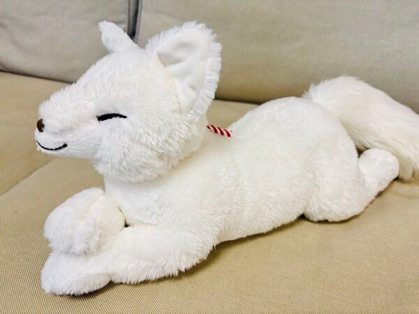 貴重 ひざきつね ぬいぐるみ 白キツネ サンレモン 白狐