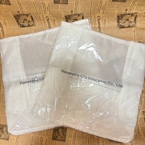はなさくエコバッグ 2点セット 軽量 大容量 ハンドバッグ バッグ エコバッグ ショッピングバッグ 白 ホワイト
