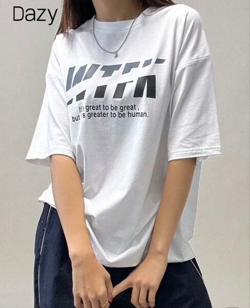 DAZY ■ WTFK ロゴプリントTシャツ L