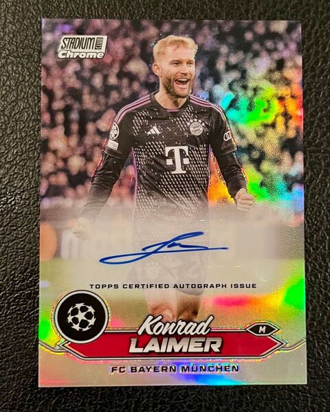 2023-24 topps コンラート・ライマー 直筆サイン バイエルン Stadium Club Auto