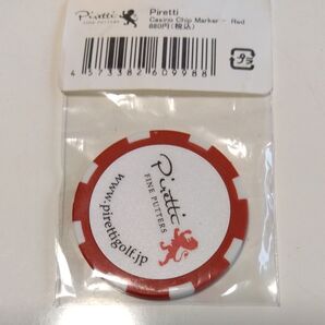 Piretti Casino Chip Marker レッド 未使用 ゴルフ