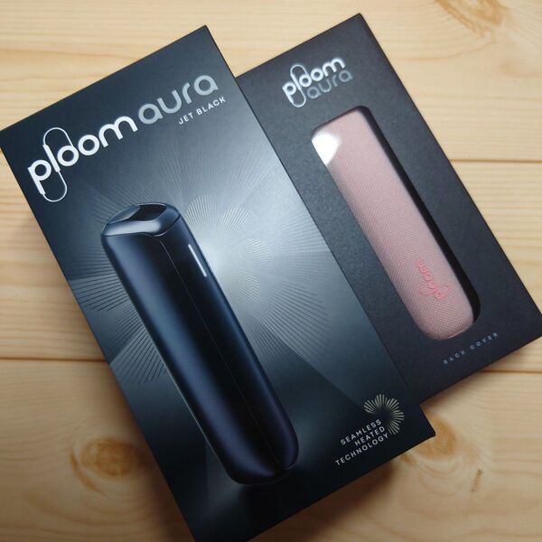 一部店舗限定 新品未開封 ジェットブラック プルーム オーラ Ploom AURA スターターキット ローズゴールド バックカバー