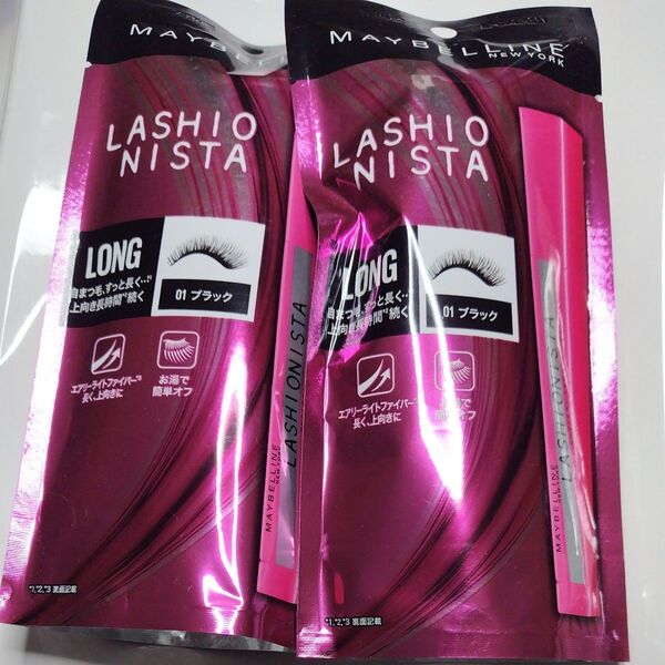 【2個セット】MAYBELLINE NEW YORK ラッシュニスタ マスカラ ロング 01 ブラック