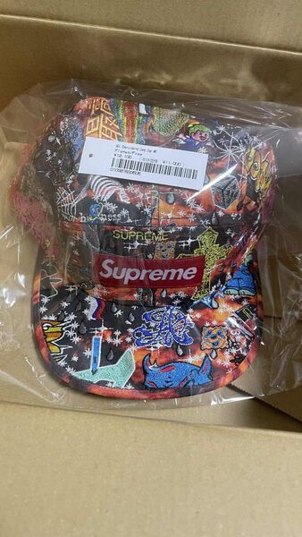 Supreme AOI Embroidered Camp Cap "Flames"