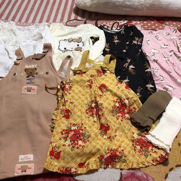 ベビーピンクハウスとH&M ワンピースセット