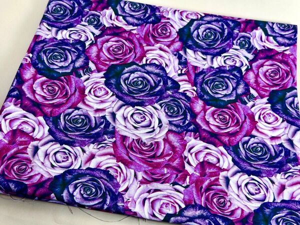 USAシーチング綿生地幅110cm×100cm薔薇2390-3