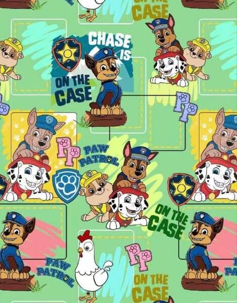 USAシーチング綿100%生地幅110cm×約50cm.PAW PATROL