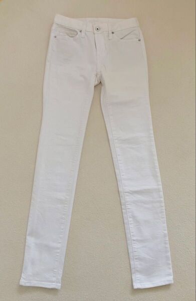 GU JEANS ホワイト デニム スキニーパンツ 61サイズ ストレッチ ジーンズ 白