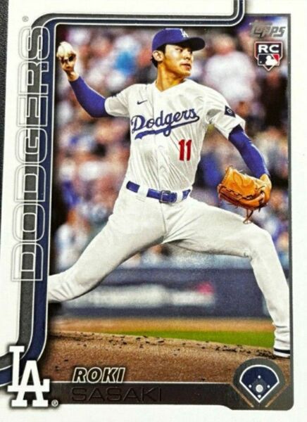 ☆送料無料☆佐々木朗希 2025 topps series2 RC ルーキーカード ロサンゼルス・ドジャース 大谷翔平 山本由伸