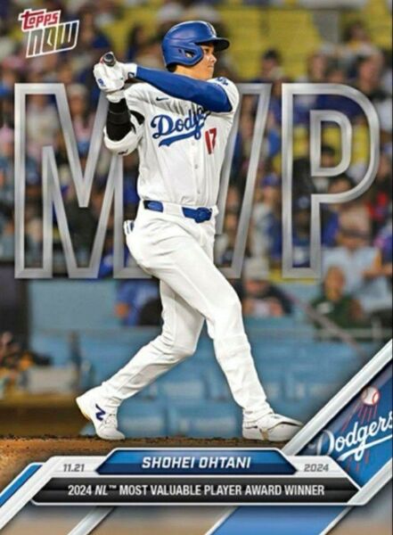 ☆送料無料☆大谷翔平 ナリーグ MVP受賞記念 2024 topps NOW ロサンゼルス・ドジャース 山本由伸 佐々木朗希