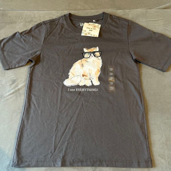 ユニクロ ポールアンドジョー コラボTシャツ XS グレー 猫 新品