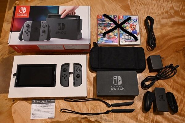 Nintendo Switch 本体 グレー キャリングケース セット