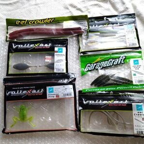 イマカツ イールクローラー フラットヘッドゴビー フィネスフロッグ フラッシュニードルシャッド バス釣りワームまとめ売りセット