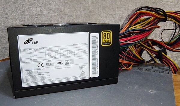 FSP ATX500W電源ユニット FSP500-60EGN 80PLUS GOLD認証