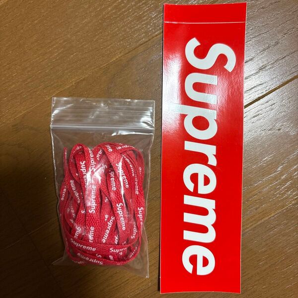 supreme 靴紐 エアフォース1 付属品 ステッカー付き シュプリーム