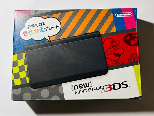 美品 Nintendo NEW 3DS 任天堂 グレー ブラック 本体 マリオ Newニンテンドー3DS