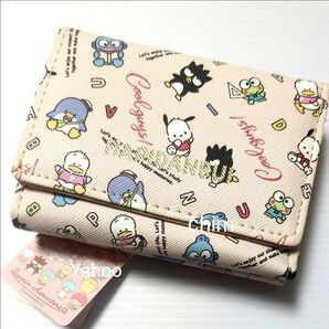 サンリオ 財布 はぴだんぶい 三つ折り財布 がま口 サイフ sanrio ポチャッコ ばつ丸 ハンギョドン タキシードサム