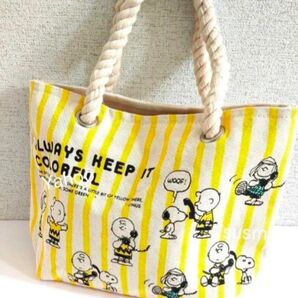 ミニトートバッグ スヌーピー トートバッグ SNOOPY ロープバッグ ミニトート バッグ レディース ランチトート ランチバッグ