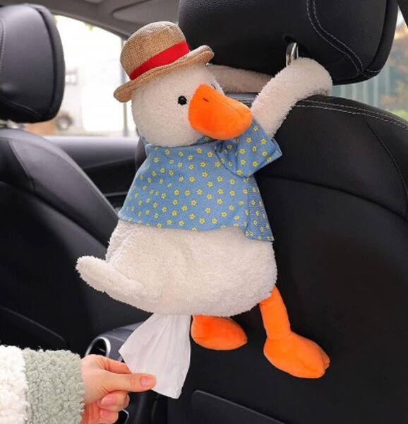 ぬいぐるみティッシュホルダー ティッシュケース あひる カー用品