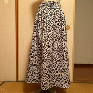 レオパード柄 マキシスカート ロングスカート ベージュ フリーサイズ