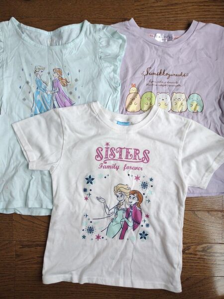訳あり 120 Tシャツ キッズ 女の子 トップス 半袖 まとめ売り 小学生 すみっコぐらし アナ雪 カットソー ユニクロ