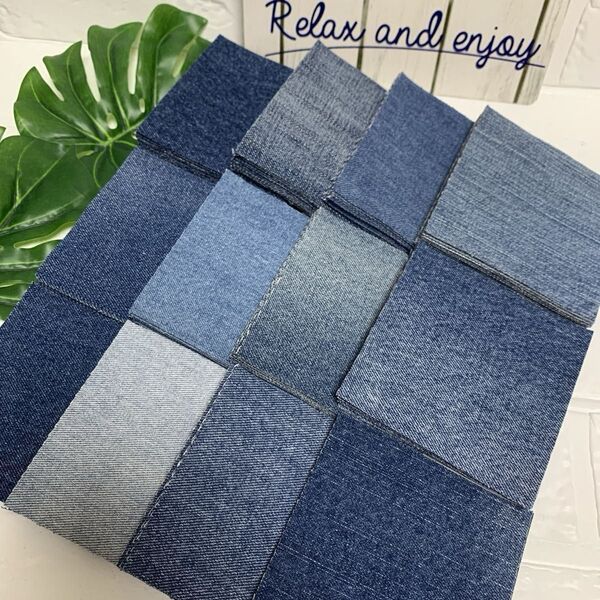 used デニム 10×10 はぎれ ハギレ ハンドメイド 材料 手芸 生地 リメイク デニムリメイク デニムハギレ 工作
