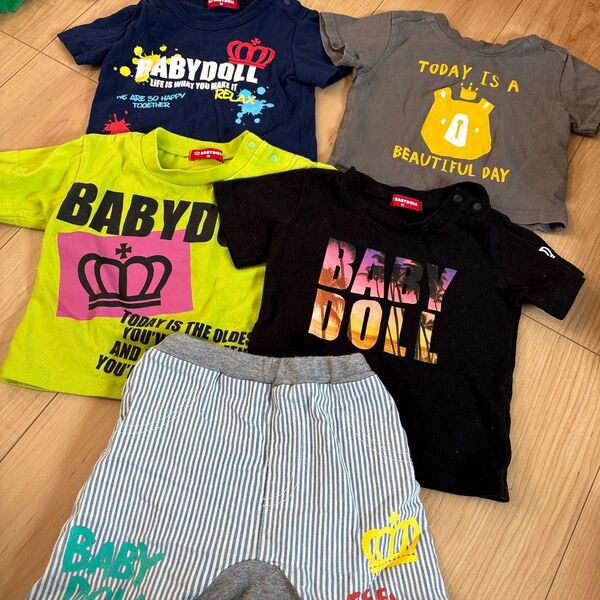半袖Tシャツ 半袖 baby doll ベビド セット まとめ売り 可愛い かっこいい 目立つ 派手 おしゃれ 男の子 女の子 夏