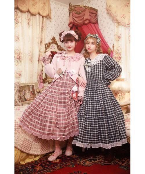 ピンクハウス 青木美沙子 コラボ チェックワンピース グリーン 緑 PINK HOUSE misako aoki