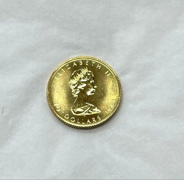 メイプルリーフ金貨 1/4oz k24 ペンダント トップ コインペンダント コイン【鑑定済】