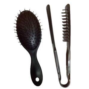 ダイソー 静電気防止クッションブラシ ヘアトングストレートブラシ
