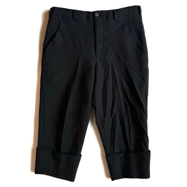 《美品》COMME des GARCONS HOMME PLUS コムデギャルソン オムプリュス ポリ縮 スラックス パンツ M